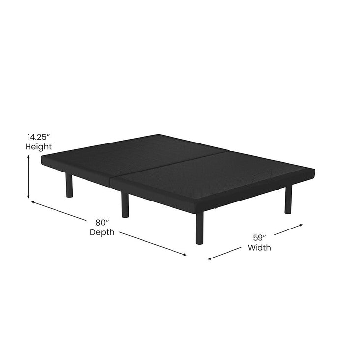 Flash Furniture Selene Adjustable Bed Base, Black