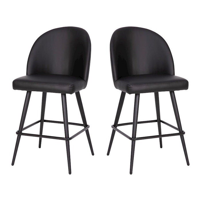 Flash Furniture Lyla 26" Barstool, Pack Of 2, Black - AY-1026H-26-BK-GG