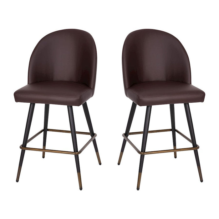 Flash Furniture Lyla 26" Barstool, Pack Of 2, Brown - AY-1026H-26-BR-GG