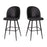 Flash Furniture Lyla 30" Barstool, Pack Of 2,, Black - AY-1026H-30-BK-GG