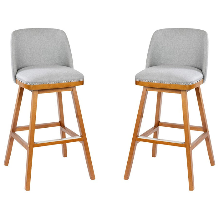 Flash Furniture Julia 30" Stool, Pack Of 2, Gray Linen - CH-192162X000-30-GY-GG