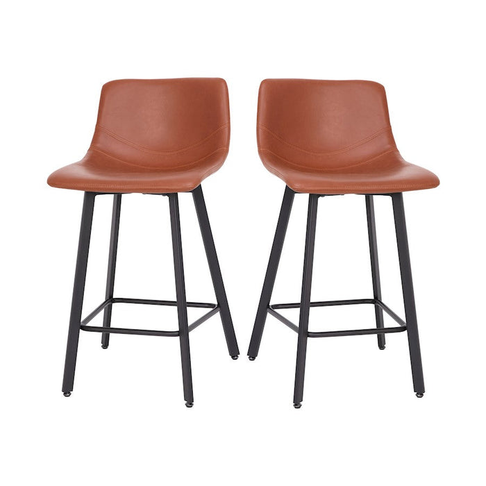 Flash Furniture Caleb 24" Stool, Pack Of 2, Cognac - CH-212069-24-BR-GG