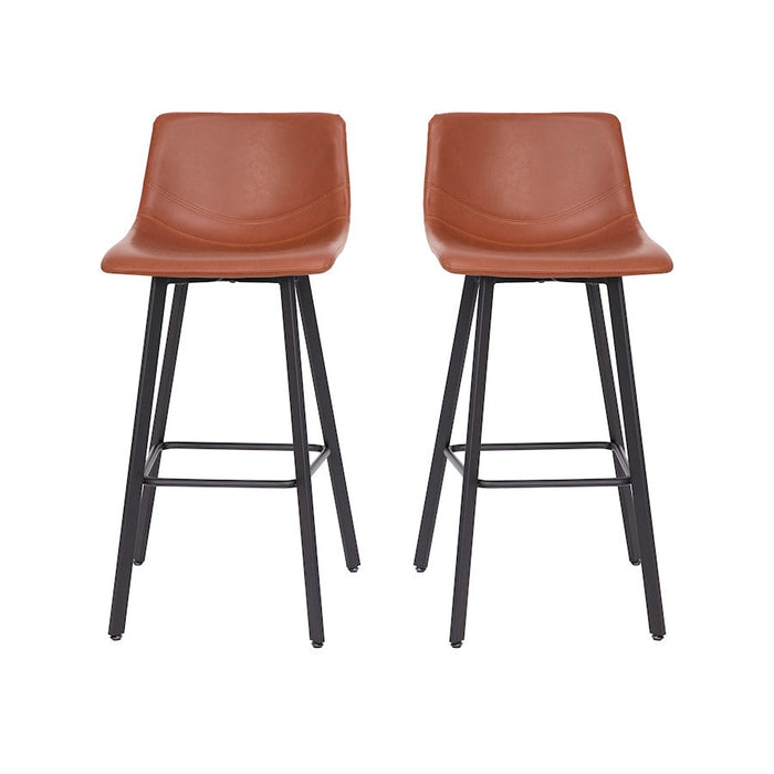 Flash Furniture Caleb 30" Stool, Pack Of 2, Cognac - CH-212069-30-BR-GG