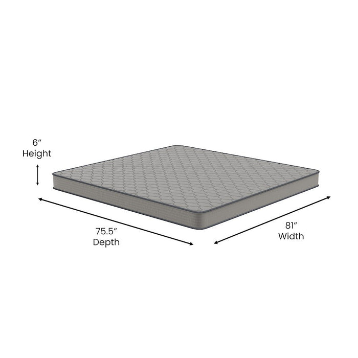 Flash Furniture Capri Comfort Sleep 6" Hybrid Mattress, Grey