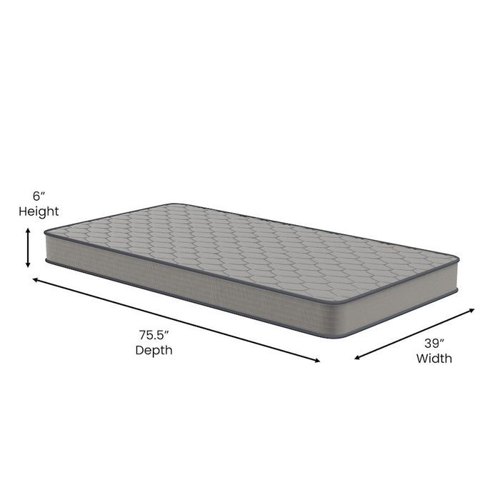 Flash Furniture Capri Comfort Sleep 6" Hybrid Mattress, Grey