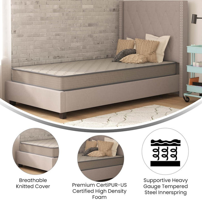 Flash Furniture Capri Comfort Sleep 6" Twin Xl Hybrid Mattress, Grey