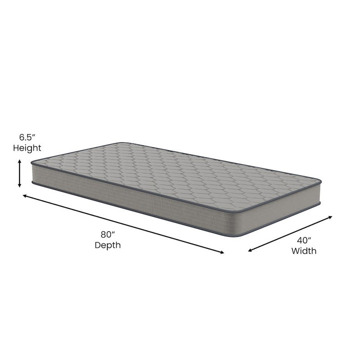 Flash Furniture Capri Comfort Sleep 6" Twin Xl Hybrid Mattress, Grey