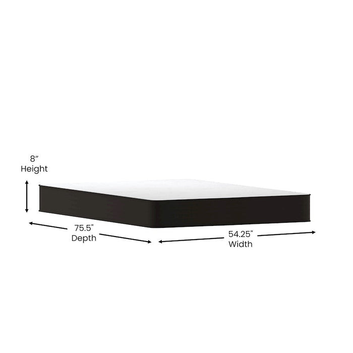 Flash Furniture Capri Comfort Sleep 8" Hybrid Mattress, Grey