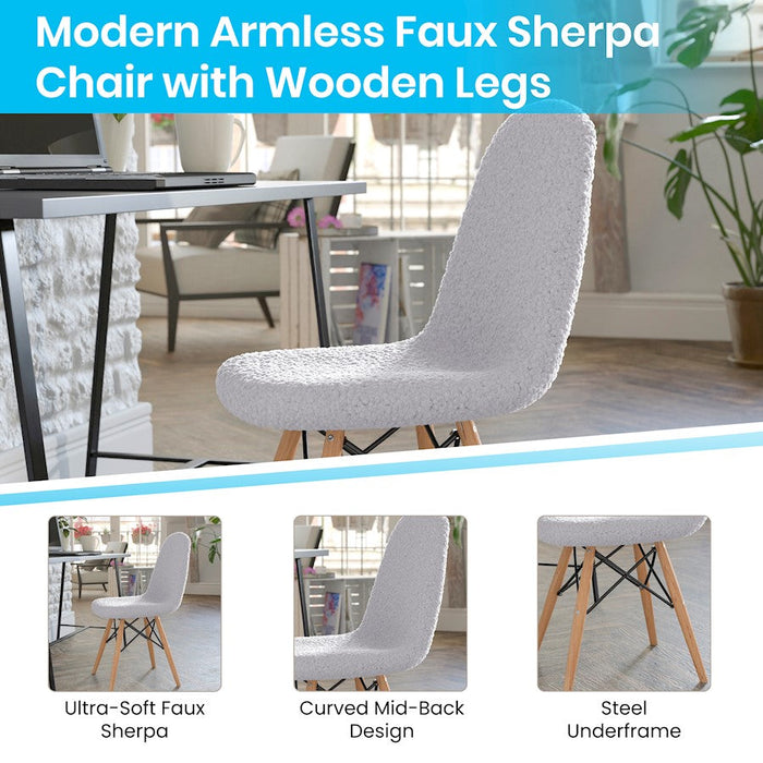 Flash Furniture Zula Faux Sherpa Chair