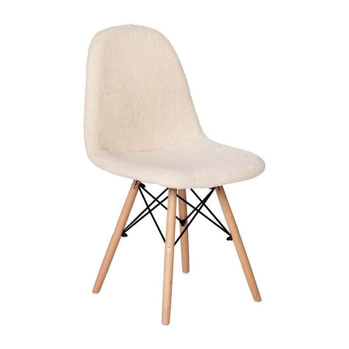 Flash Furniture Zula Faux Sherpa Chair, Off-White - DL-10-W-GG