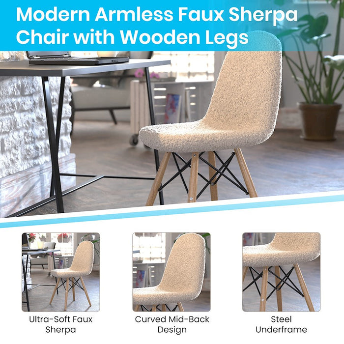 Flash Furniture Zula Faux Sherpa Chair