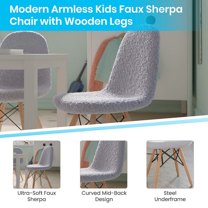 Flash Furniture Zula Kids Faux Sherpa Chair