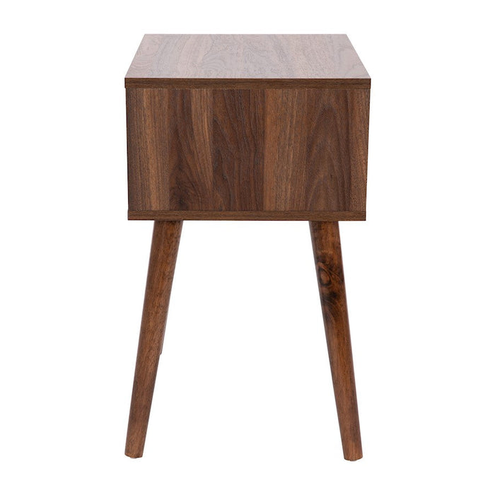 Flash Furniture Hatfield One Drawer End Table, Dark Walnut