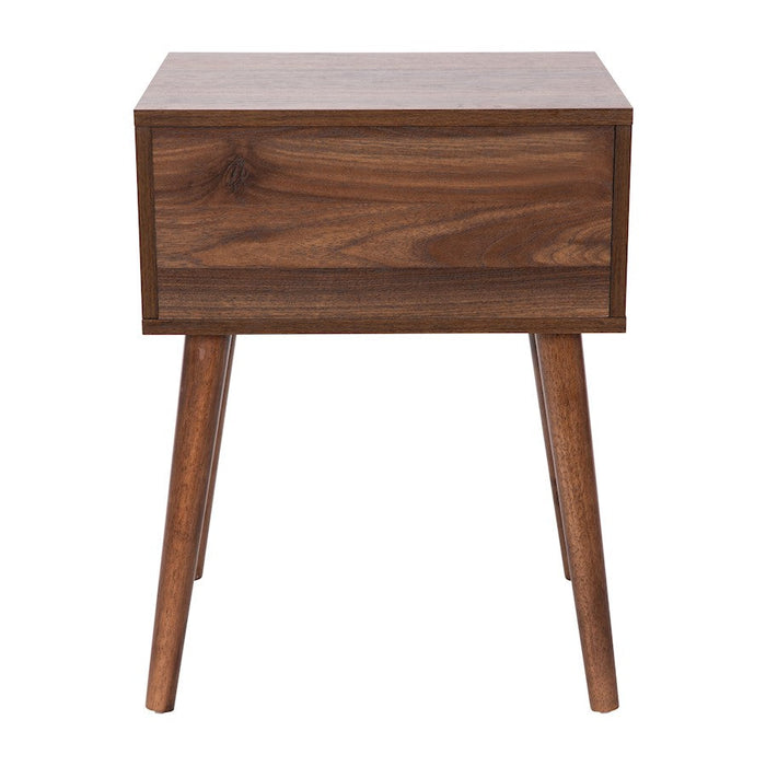 Flash Furniture Hatfield One Drawer End Table, Dark Walnut