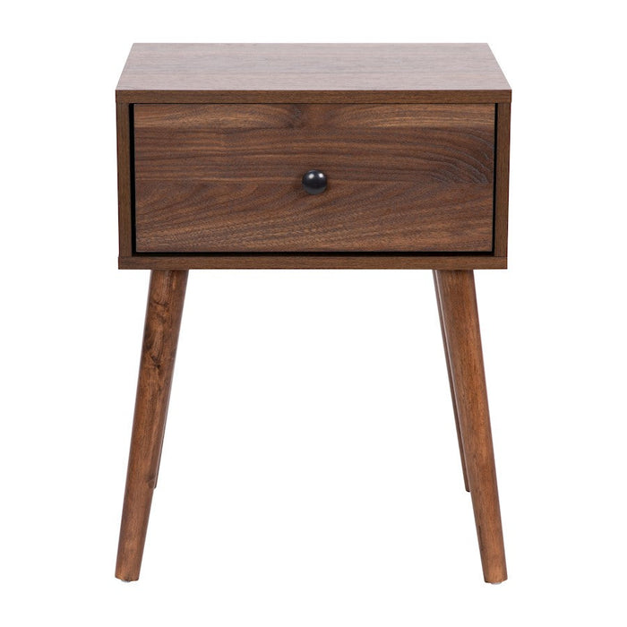 Flash Furniture Hatfield One Drawer End Table, Dark Walnut