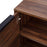 Flash Furniture Hatfield 4 Door Buffet Sideboard, Dark Walnut