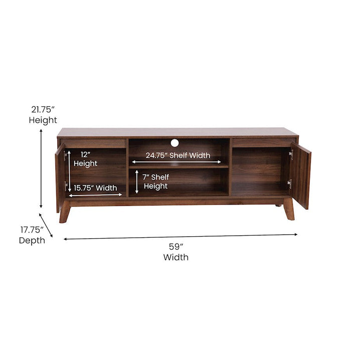 Flash Furniture Hatfield Tv Stand, Walnut