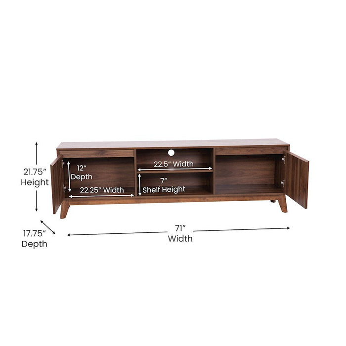 Flash Furniture Hatfield Tv Stand, Walnut