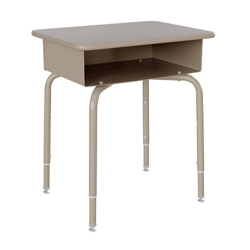 Flash Billie Open Front Desk, Gray - FD-DESK-GY-GY-GG