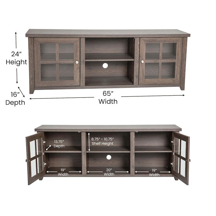 Flash Furniture Savoy 4 Pane Tv Stand