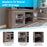 Flash Furniture Sheffield 65" Glass Door Tv Stand