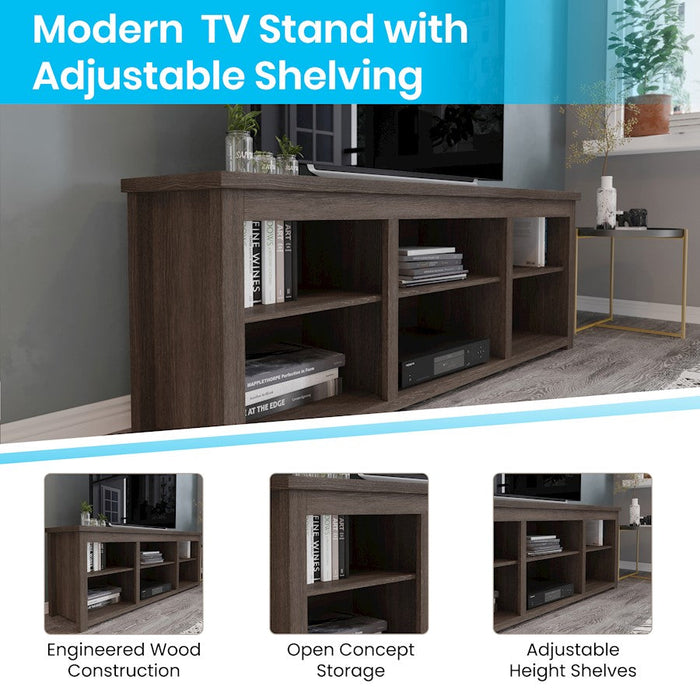 Flash Furniture Kilead Open Storage Tv Stand, Espresso