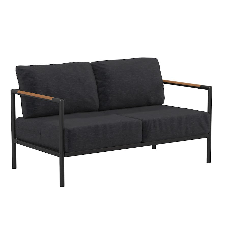 Flash Furniture Lea Loveseat, Charcoal - GM-201027-2S-CH-GG