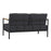 Flash Furniture Lea Loveseat, Charcoal