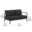 Flash Furniture Lea Loveseat, Charcoal