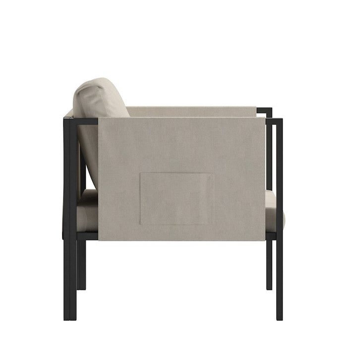 Flash Furniture Lea Patio Chair, Light Gray