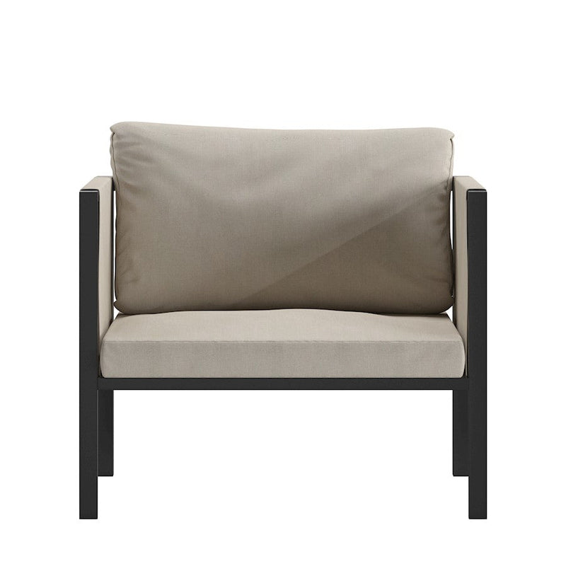 Flash Furniture Lea Patio Chair, Light Gray