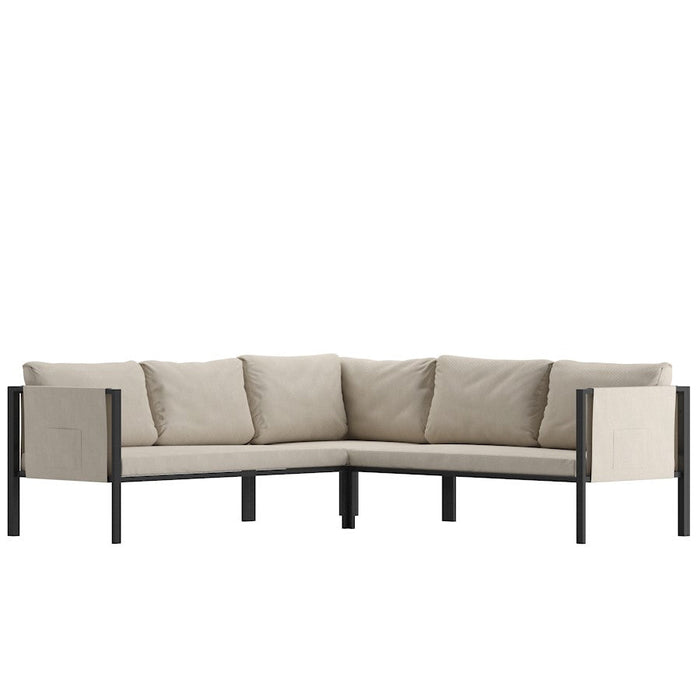 Flash Furniture Lea Sectional With Cushions, Light Gray - GM-201108-SEC-GY-GG