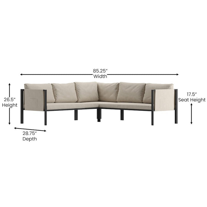 Flash Furniture Lea Sectional With Cushions