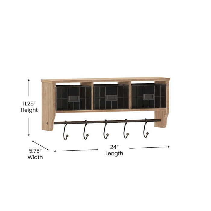 Flash Furniture Daly Wall Storage Rack