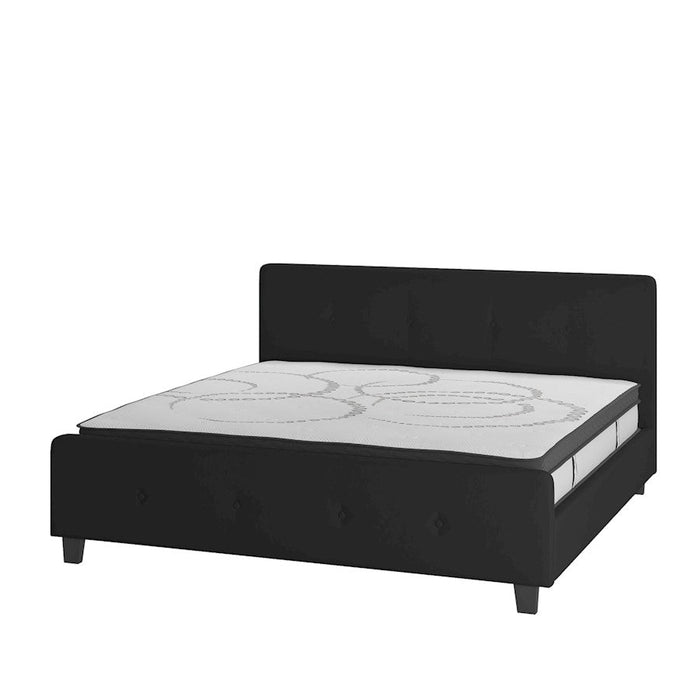 Flash Furniture Tribeca King Platform Bed Set, Black - HG-BM10-24-GG