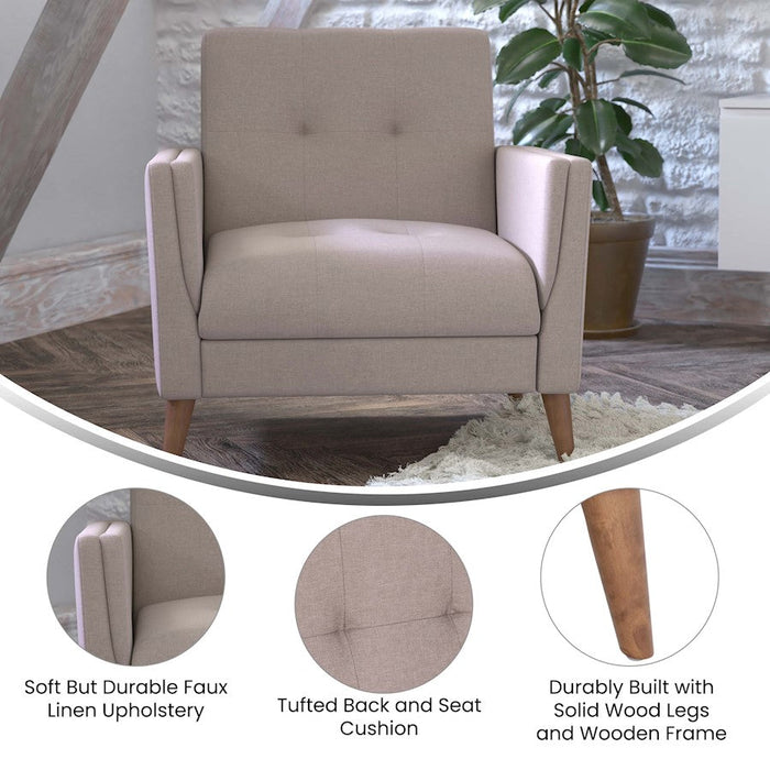 Flash Furniture Conrad Faux Linen Chair