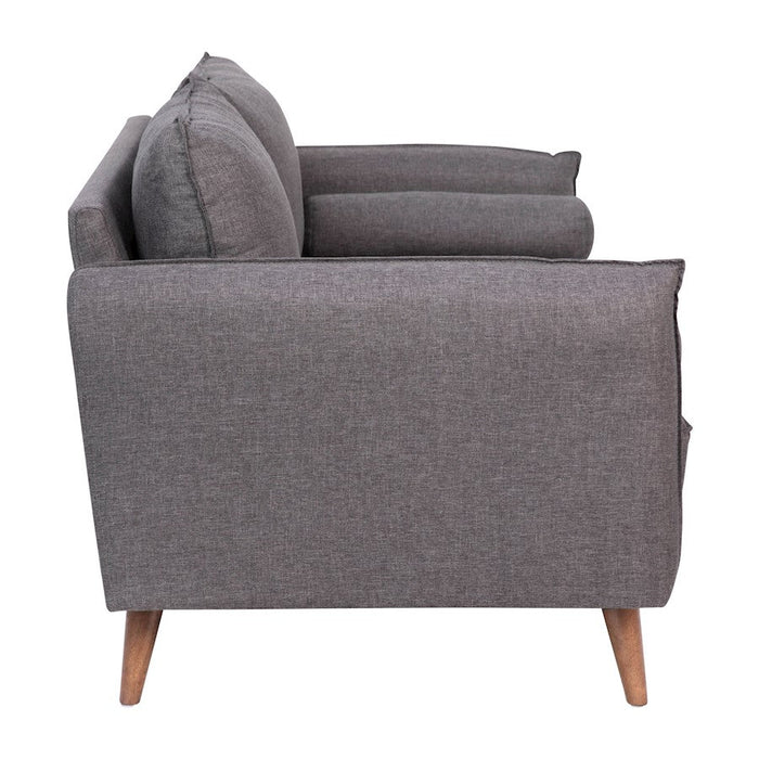 Flash Furniture Evie Gray Upholstered Loveseat, Stone Gray