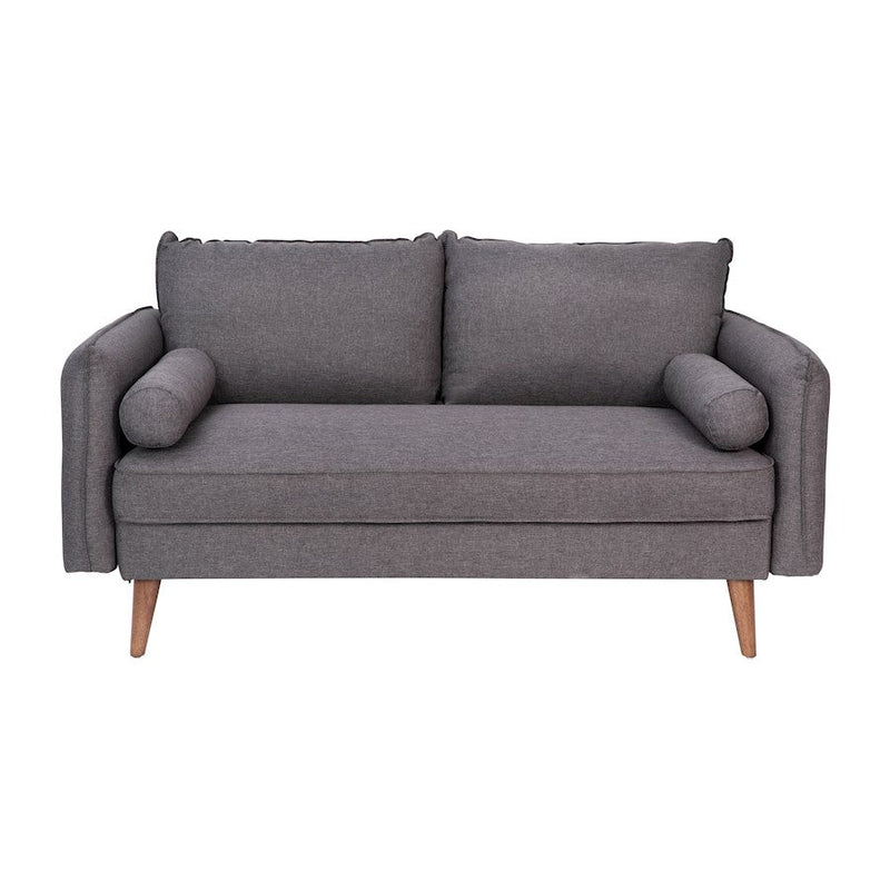 Flash Furniture Evie Gray Upholstered Loveseat, Stone Gray