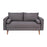 Flash Furniture Evie Gray Upholstered Loveseat, Stone Gray