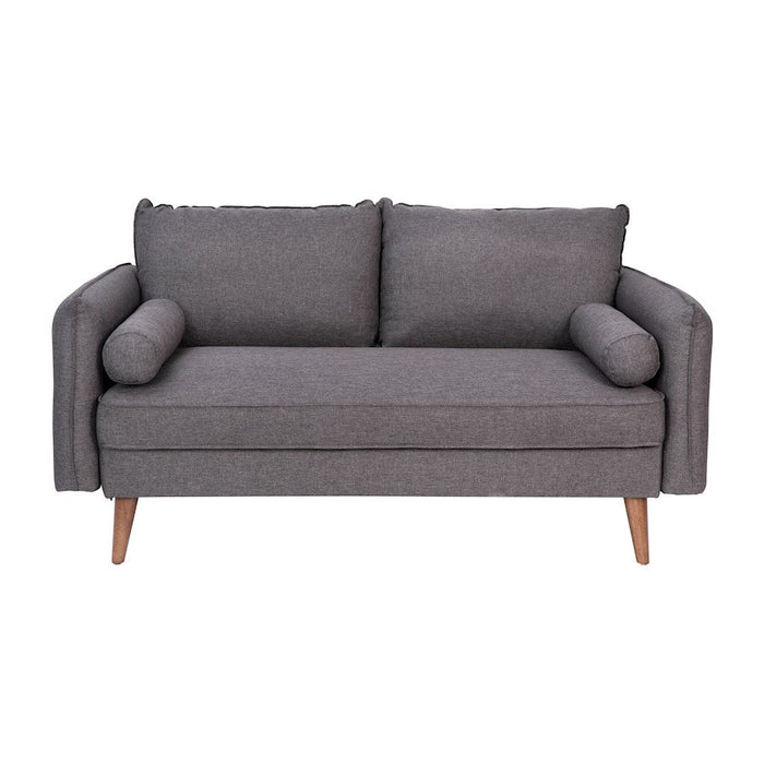 Flash Furniture Evie Gray Upholstered Loveseat, Stone Gray