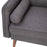 Flash Furniture Evie Gray Upholstered Loveseat, Stone Gray