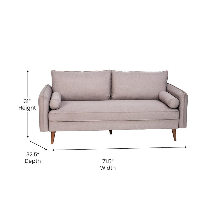 Flash Furniture Evie Taupe Upholstered Sofa, Taupe