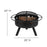 Flash Furniture Charlestown 3 Pc Adirondacks/Fire Pit