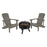 Flash Charlestown 3 PC Adirondacks/Fire Pit, LG - JJ-C145012-32D-LTG-GG