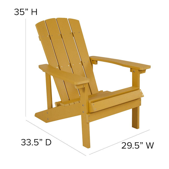 Flash Furniture Charlestown 3 Pc Adirondacks/Fire Pit