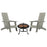 Flash Furniture Finn Pack Of 2 Rockers/Fire Pit, Gray - JJ-C145092-202-GY-GG