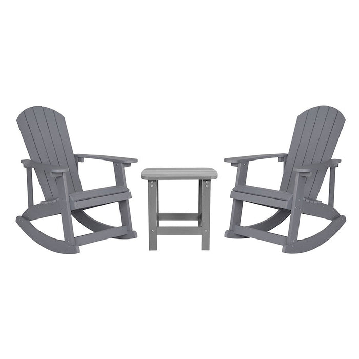 Flash Furniture Savannah 2 Rockers/1 Table, GY - JJ-C14705-2-T14001-GY-GG