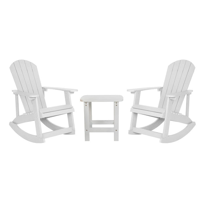 Flash Furniture Savannah 2 Rockers/1 Table, WH - JJ-C14705-2-T14001-WH-GG