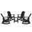 Flash Furniture Savannah 4 Rockers/1 Table, BK - JJ-C14705-4-T14001-BK-GG