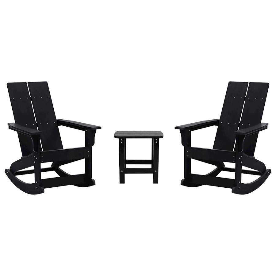 Flash Furniture Finn Pack Of 2 Rockers/Side Table, BK - JJ-C14709-2-T14001-BK-GG